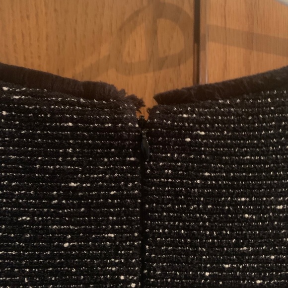 Loft A-line black and white knit weave dress. - Picture 8 of 8